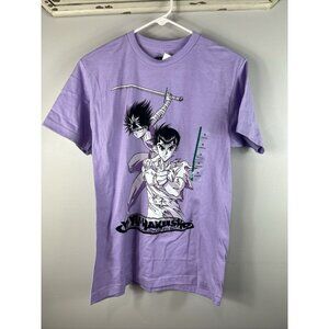 NWT Yu Yu Hakusho Ghost Files Anime Purple Shirt Stained Medium New